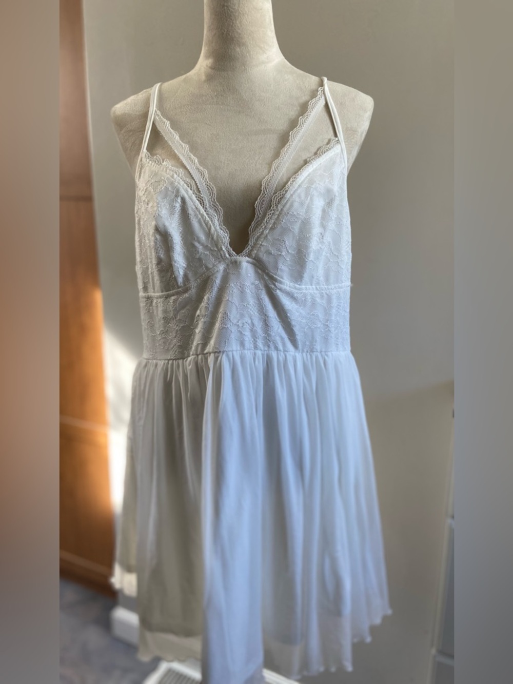 Cider White Lace Trim Dress